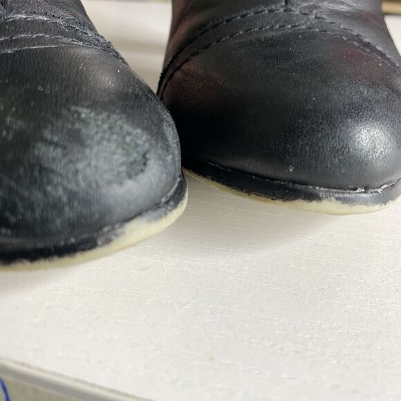 Sam Edelman Heel Ankle Boot‎ Womens 6.5M Black Lea Punk Goth Edgy Classic Chic - Picture 10 of 14